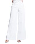 Seam-detail wide-leg trousers - White