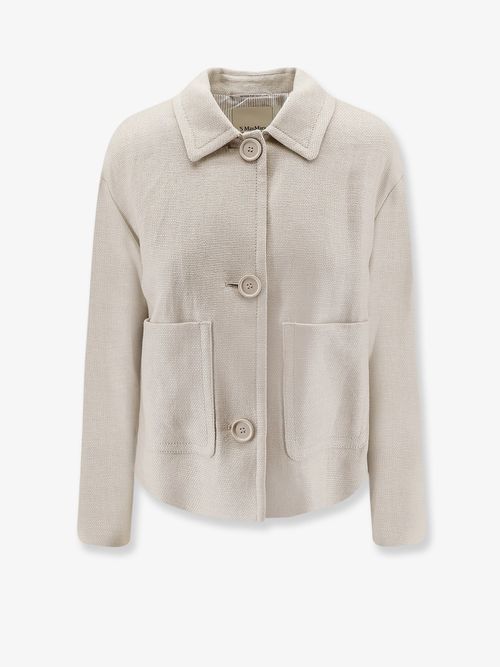 Linen-Cotton Blend Jacket — Beige