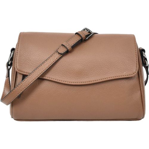 Womens Real Leather Cross Body Bag Small Organiser Style Colette Black