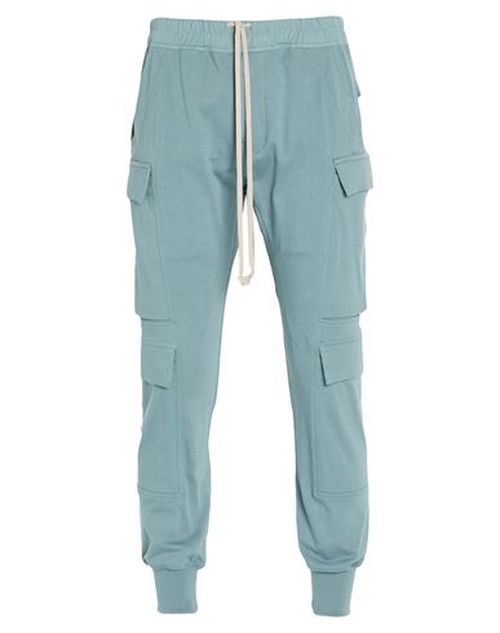 Man Pants Turquoise Size 32 Cotton, Elastane