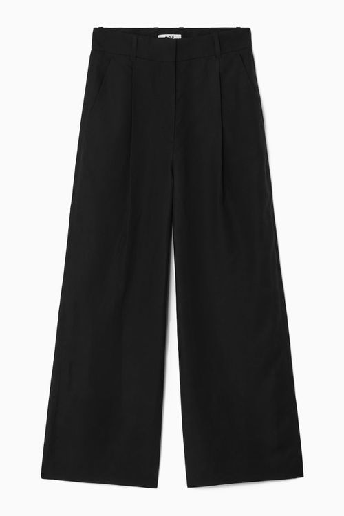 HIGH-WAISTED WIDE-LEG PANTS