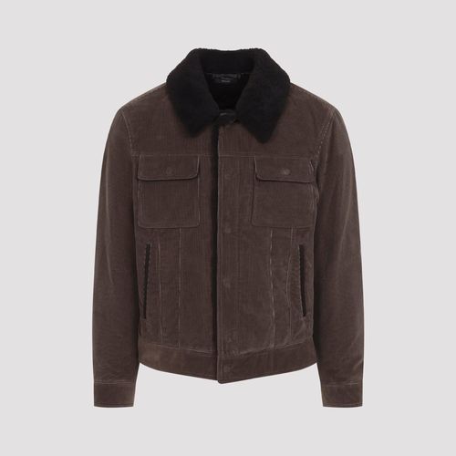Men's 900 Wale Cord Shearling-Collar Trucker Coat