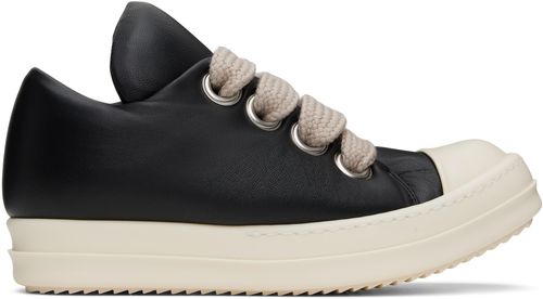 Rick Owens Black Hollywood Jumbolaced Low Sneakers