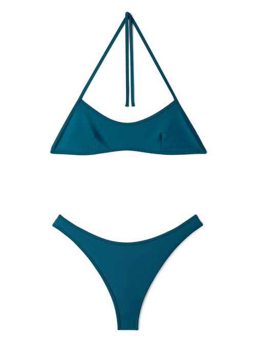 Reversible striped bikini set - Green