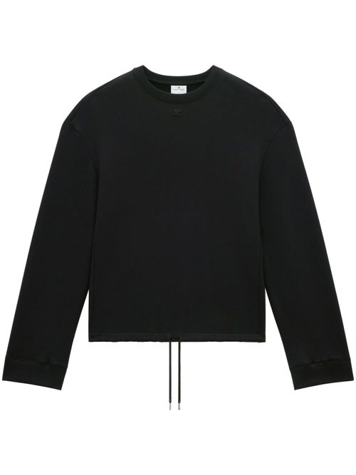 Elasticated fleece jumper - Black