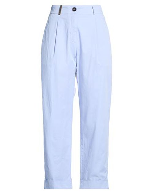 Woman Pants Sky blue Size 6 Cotton, Elastane