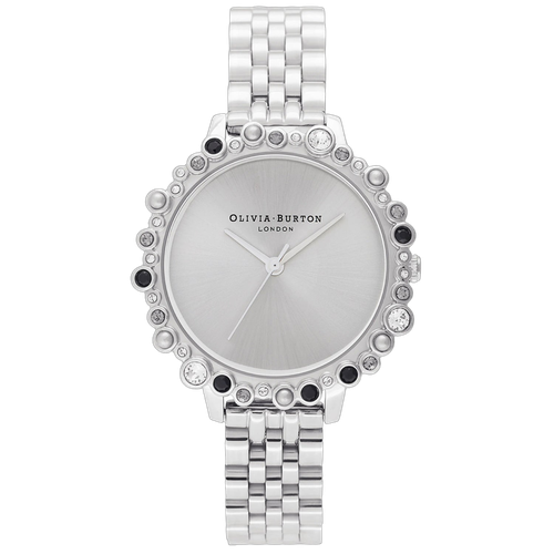Bejewelled Watch — Silver