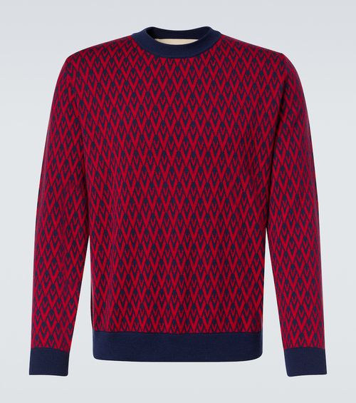 Toute La V virgin wool jacquard sweater