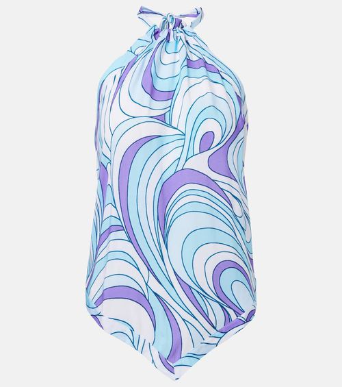 Raya printed halterneck top