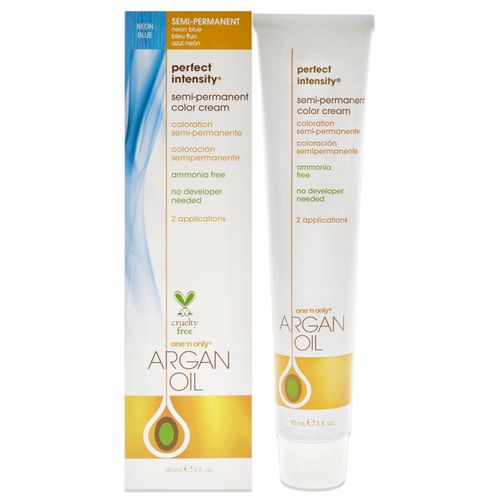 Argan Oil Perfect Intensity Semi-Permanent Color Cream - Neon Blue by for Unisex - 3 oz Hair Color