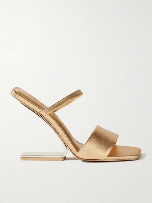 Rene Metallic Leather Sandals - IT36