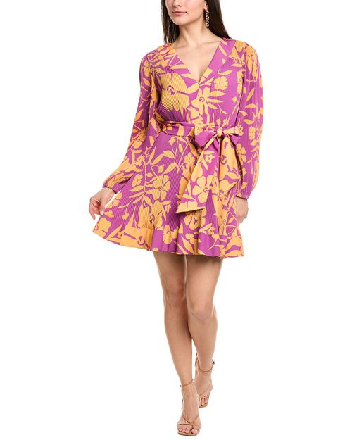Liv Pleated Satin Mini Dress