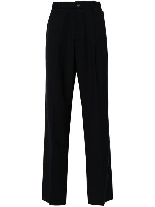 Elasticated-waist tailored trousers - Blue