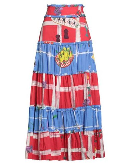 Woman Maxi skirt Red Size XS Cotton