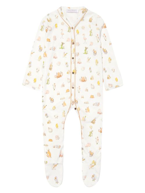 Graphic-print organic cotton pajamas - White