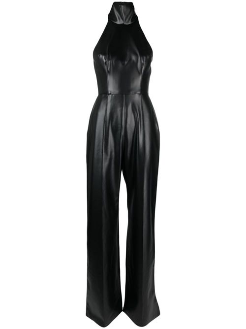 Malen faux-leather jumpsuit - Black