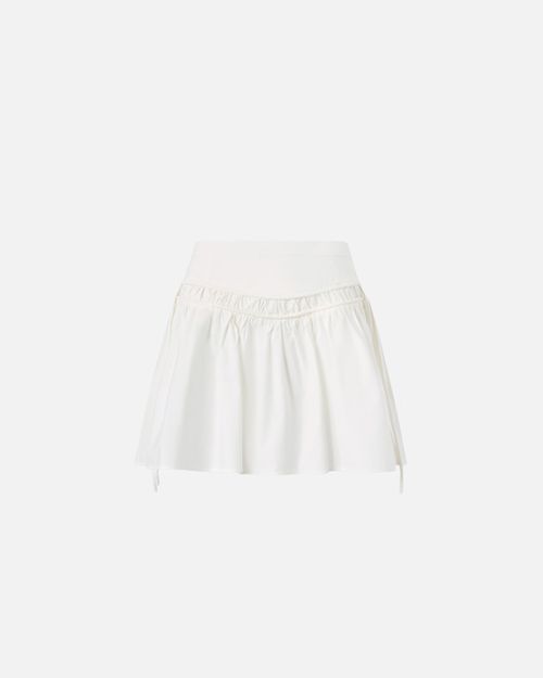 Short skirt with gathering and drawstring - 36