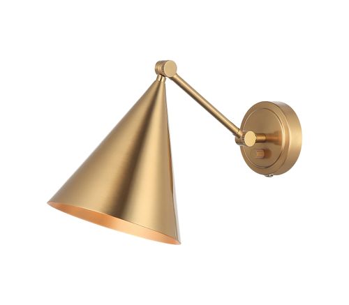 Aged Gold Brass Wall Sconce from the Pearson Collection