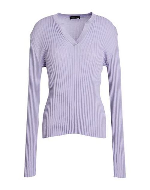 Woman Sweater Lilac Size L Cotton