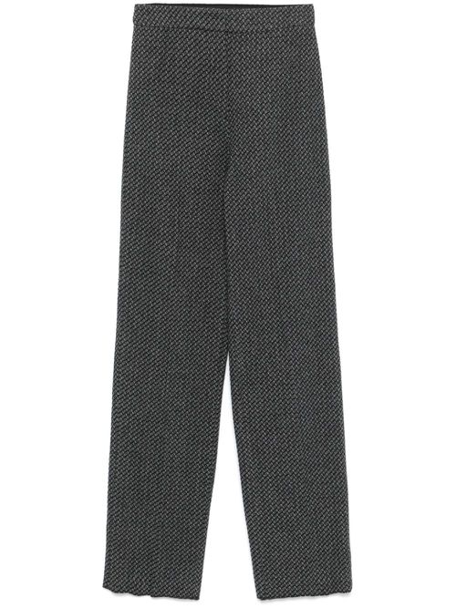 Pattern-jacquard trousers - Grey