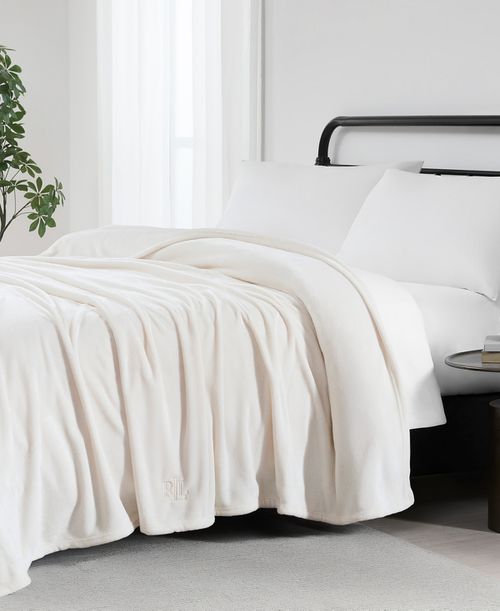 Micromink Plush Blanket, Twin - Cream