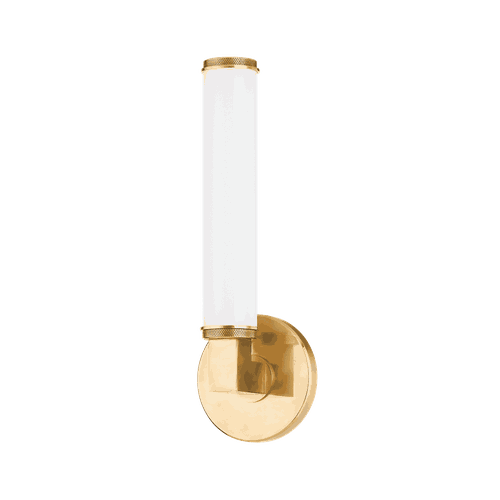 Aged Brass LED Wall Sconce from the Cromwell Collection