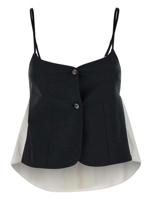The Garment two-tone top - Black