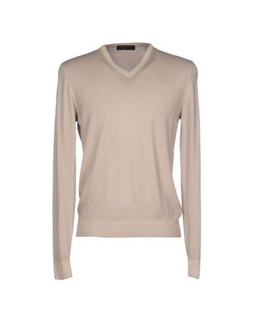 Man Sweater Sand Size 36 Virgin Wool