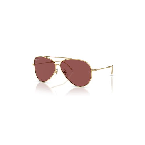 Ray-Ban Aviator Reverse Sunglasses Arista Gold Frame Violet Lenses 62-11