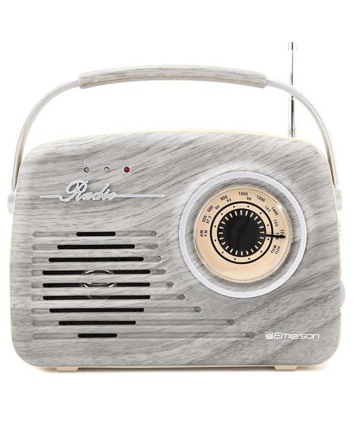 Portable Retro Radio with Built-in Rechargeable Battery