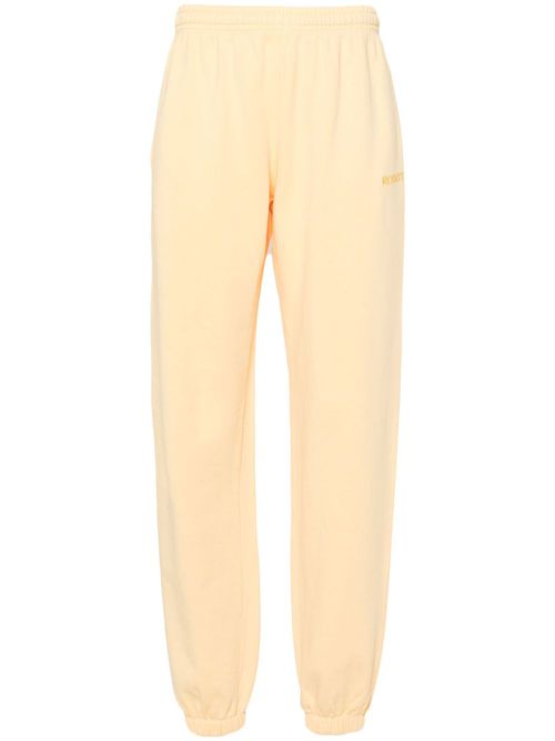 Logo-embroidered track pants - Yellow