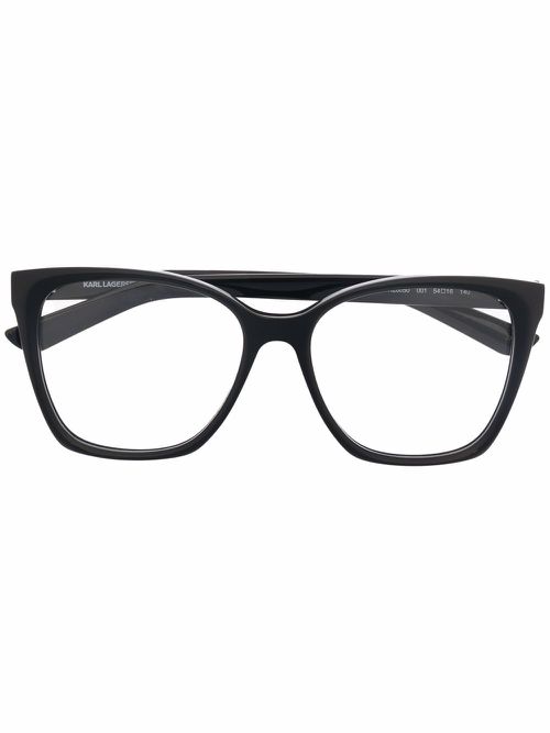 Square frame glasses - Black