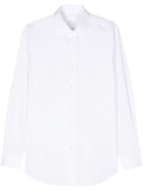 Long-sleeve poplin shirt - White