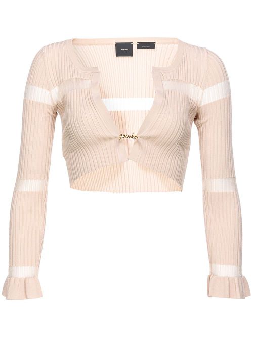 Striped cropped cardigan