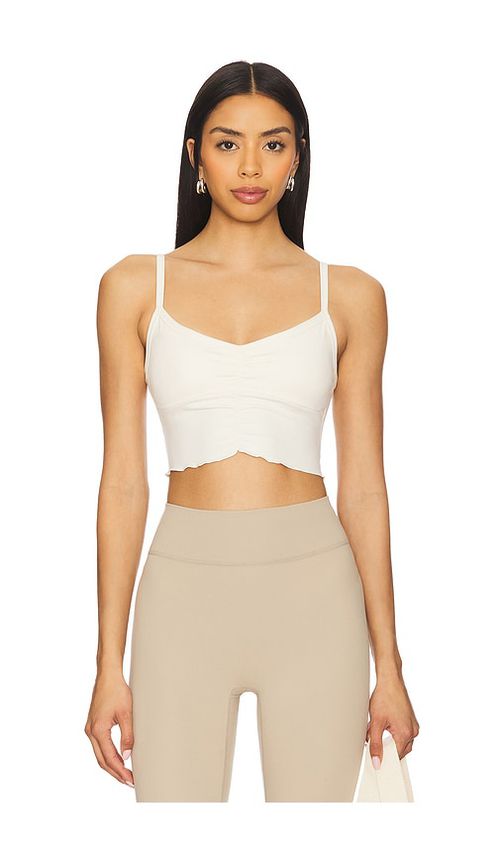 437 The Scrunch Sports Bra in Cream. - S also in L