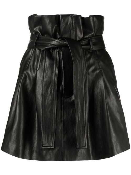 Pleated mini skirt - Black