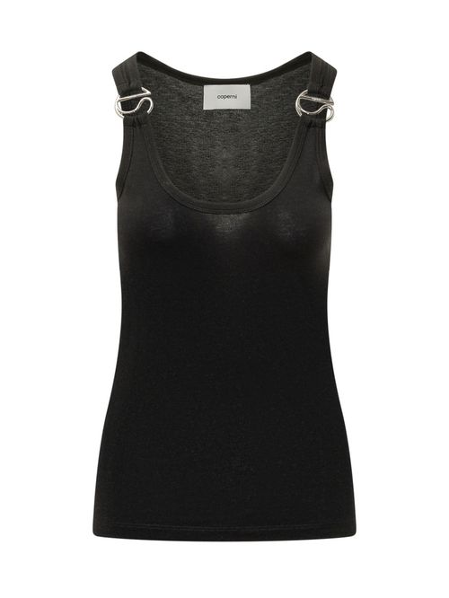 Black Scoop Neck Top