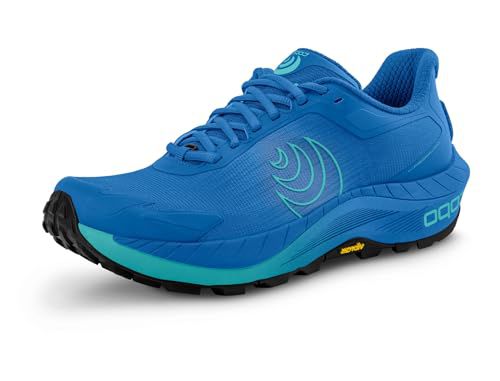 Topo Athletic Women's MTN Racer 4 Lightweight Comfortable 5MM Drop Trail Running Shoes, Athletic Shoes for Trail, Blue/Blue
