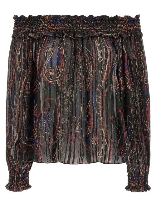 Multicolor Smock stitch blouse