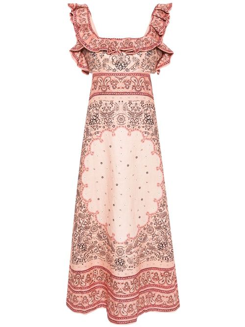 Matchmaker Frilled midi dress - Pink