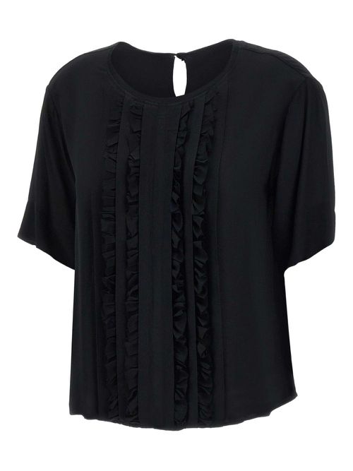 Ruffled blouse - Black
