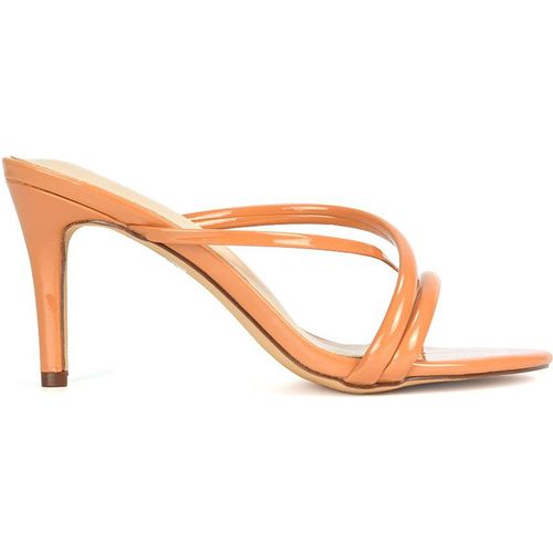 'Angel' Slip On Mid Heel Stiletto Mule Heeled Sandals