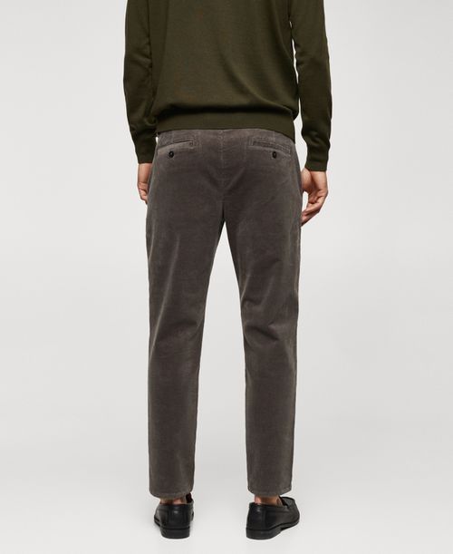 Men's Micro-Corduroy Slim-Fit Pants - Grey
