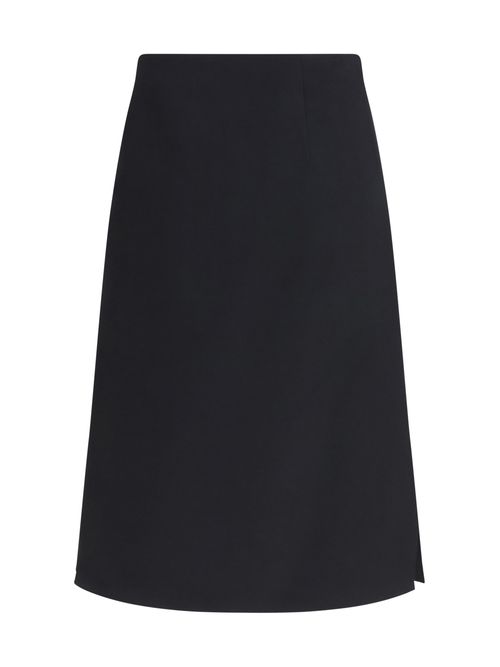 Wool and Silk Blend Skirt — Black