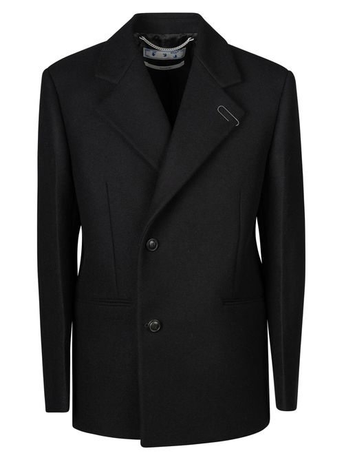 Double-breasted short coat - Black
