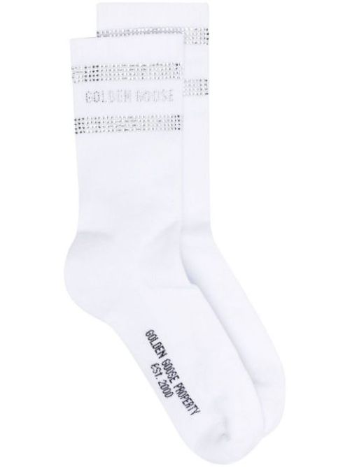 Crystal-embellished socks