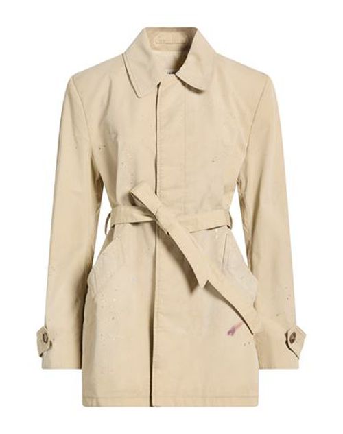 Woman Overcoat & Trench Coat Beige Size 6 Cotton