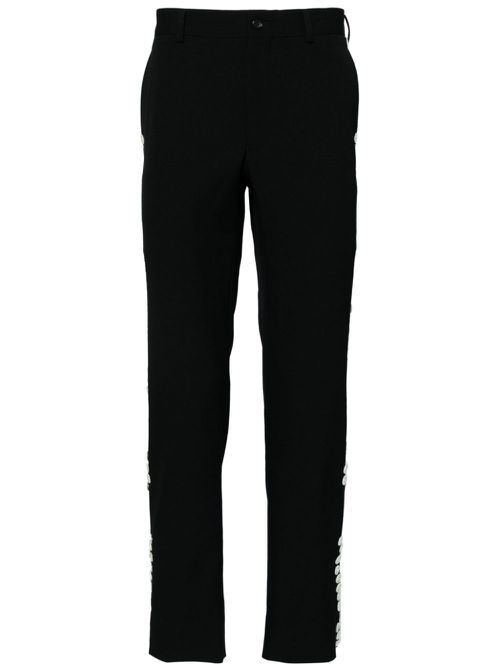 Button embellishment trouser - Black