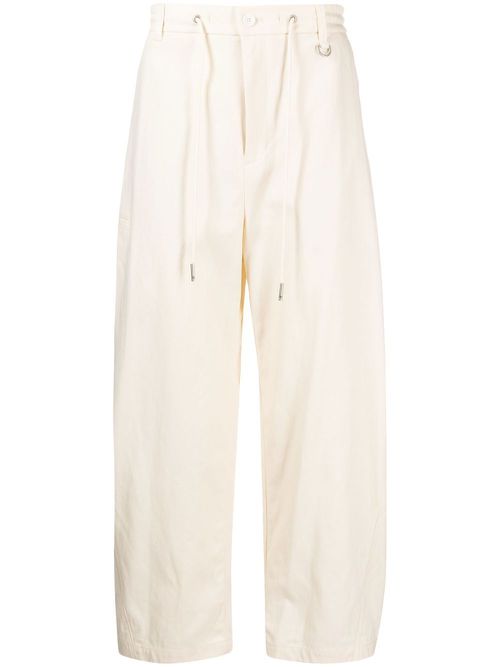 Wide-leg cut trousers - Neutrals