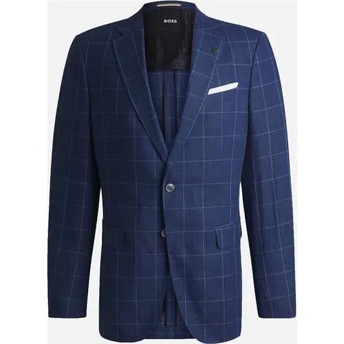 Men's Boss H-hutson-233 Jacket Dark Blue - Size: 40
